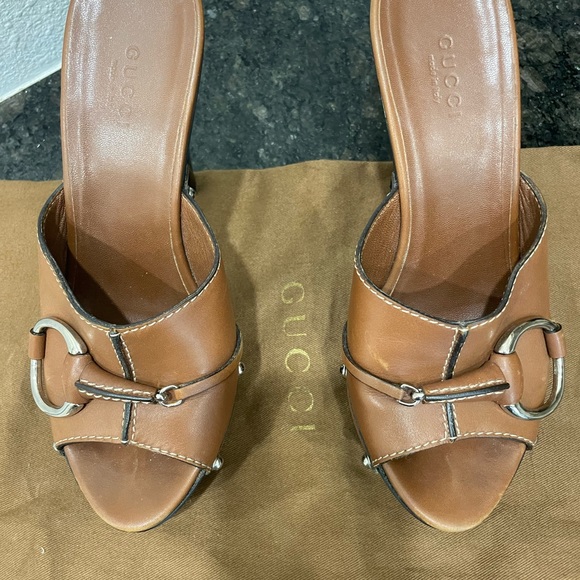 Gucci horsebit wooden heel sandal - Picture 3 of 5